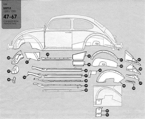 1967 vw bug sheet metal|VW bug sheet metal panels.